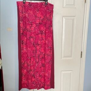 Isaac Mizrahi Vibrant Pink Floral Pants